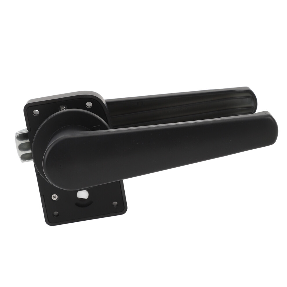Dual Handle Matte Black RV Toilet Door Latch with Reverse Lock-image-OPC-PJGBFRC-NEW