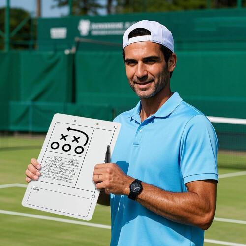 Pickleball Coaching Clipboard - Wipeable White Box, Multifunction Training Aid for Competition Analysis 1
