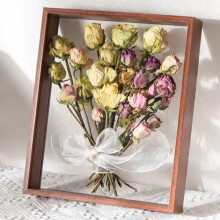 3D Picture Frame Deep 4cm Burgundy Red 7-Inch Transparent Frame For Dried Flowers, Plant Specimens, Photos, Objects