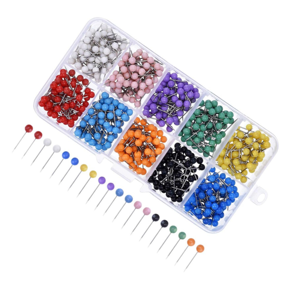 Bulletin Board Push Pins 600-Count Colorful, Interchangeable For Cork Boards, Photo Walls, Home Office 6276012287218