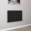 AICA (600x884mm Double) Horizontal flat radiator black all sizes 1