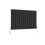 AICA (600x884mm Double) Horizontal flat radiator black all sizes 5