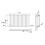 AICA (600x1020mm Single) Horizontal flat radiator black all sizes 4