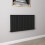 AICA (600x1020mm Double) Horizontal flat radiator black all sizes 1