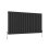 AICA (600x1156mm Double) Horizontal flat radiator black all sizes 5