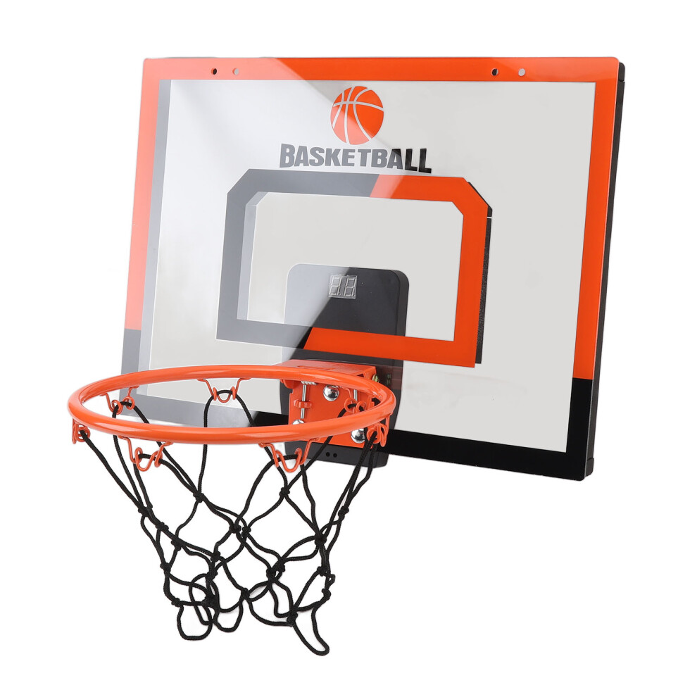Indoor Mini Basketball Hoop with Electronic Scoreboard 40x30cm