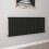 AICA (600x1428mm Single) Horizontal flat radiator black all sizes 1