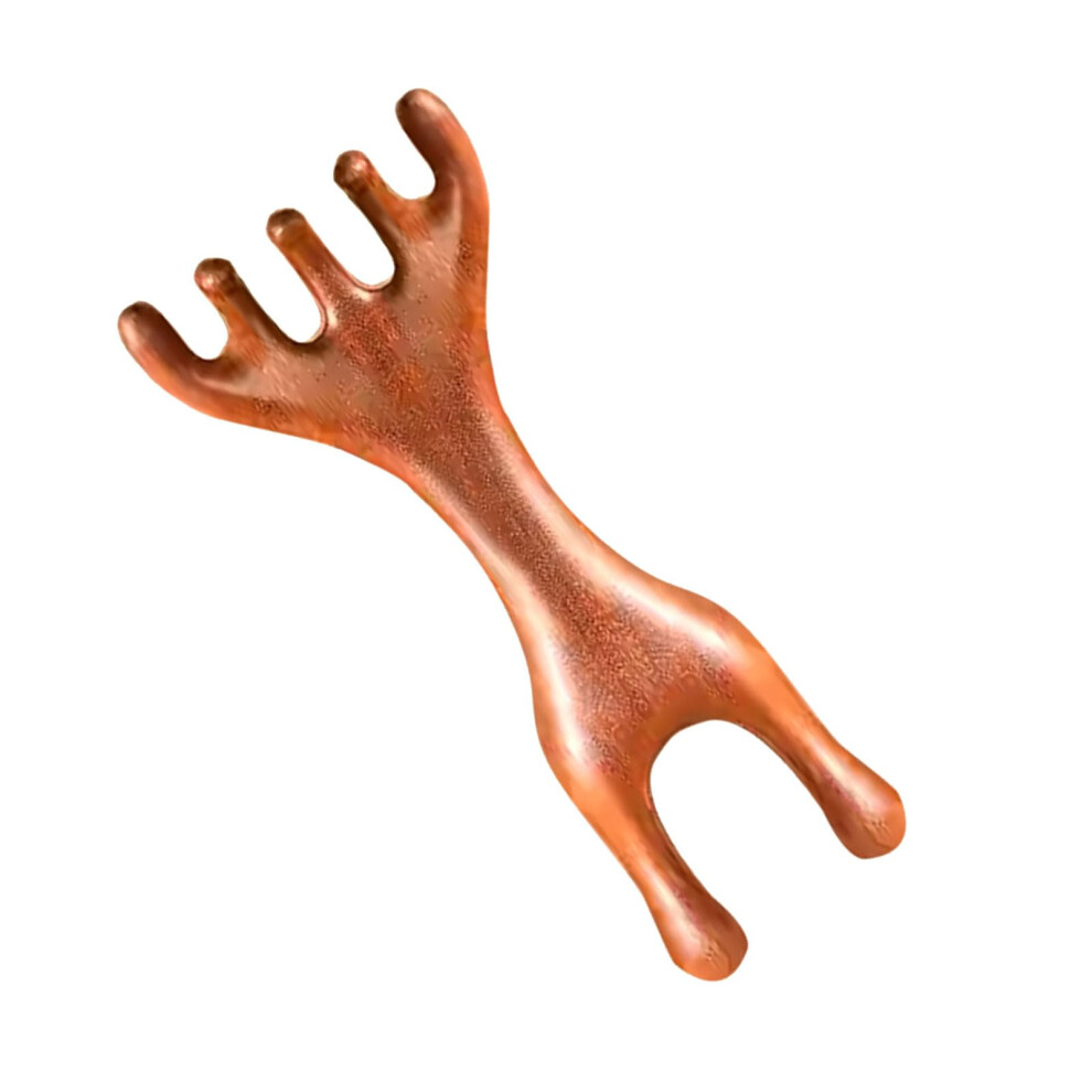Wide-Tooth Wooden Comb Smooth Natural Wood Head Massager for Scalp Stimulation and Stress Relief