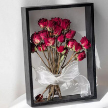 3D Picture Frame Filling, 4 Cm Deep, 8-Inch Black Square Photo Frame For Dried Flowers, Plant Specimens, DIY Artworks