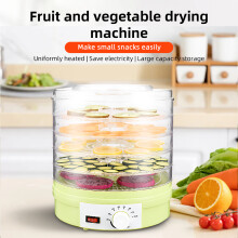 Large Capacity Food Dehydrator 5 Racks 350W 28x30cm Light Green