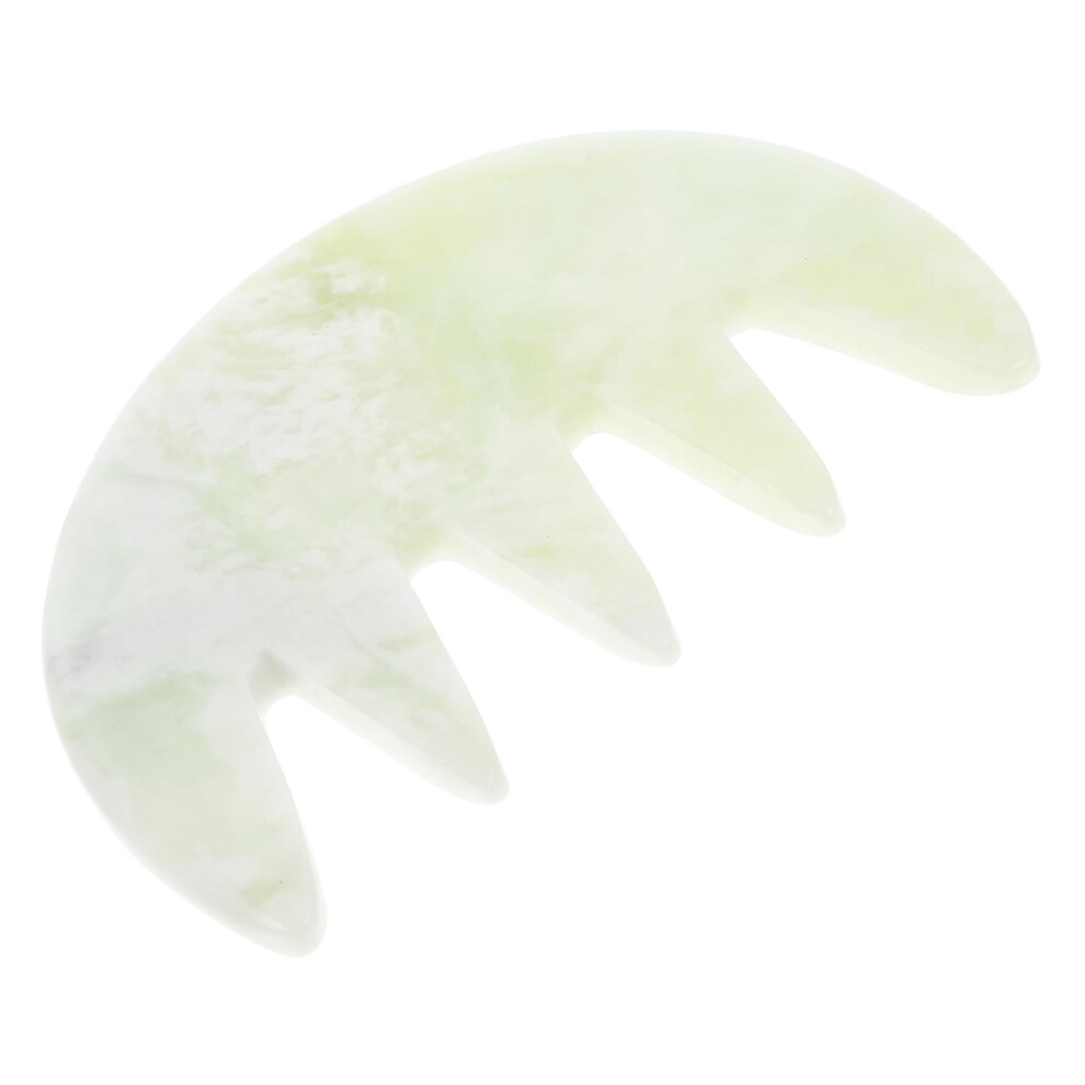 Jade Massage Comb For Scalp Gua Sha Tool Face And Hair Massager Multifunctional Jade Stone