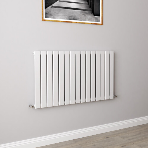 AICA (600x1020mm Single) Horizontal flat radiator white all sizes
