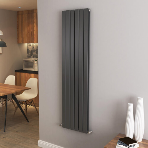 AICA (1600x408mm Double) Vertical flat radiator anthracite all sizes