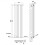 AICA (1600x408mm Double) Vertical flat radiator anthracite all sizes 3