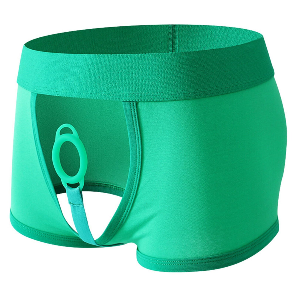 Green Wetlook Men's Boxershorts Leather-Look Glossy Shorts Xxl Erotic Lingerie