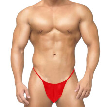 Men's Underwear Style Costume Thong Stretch Briefs White One Size Zip Shorts Carnival