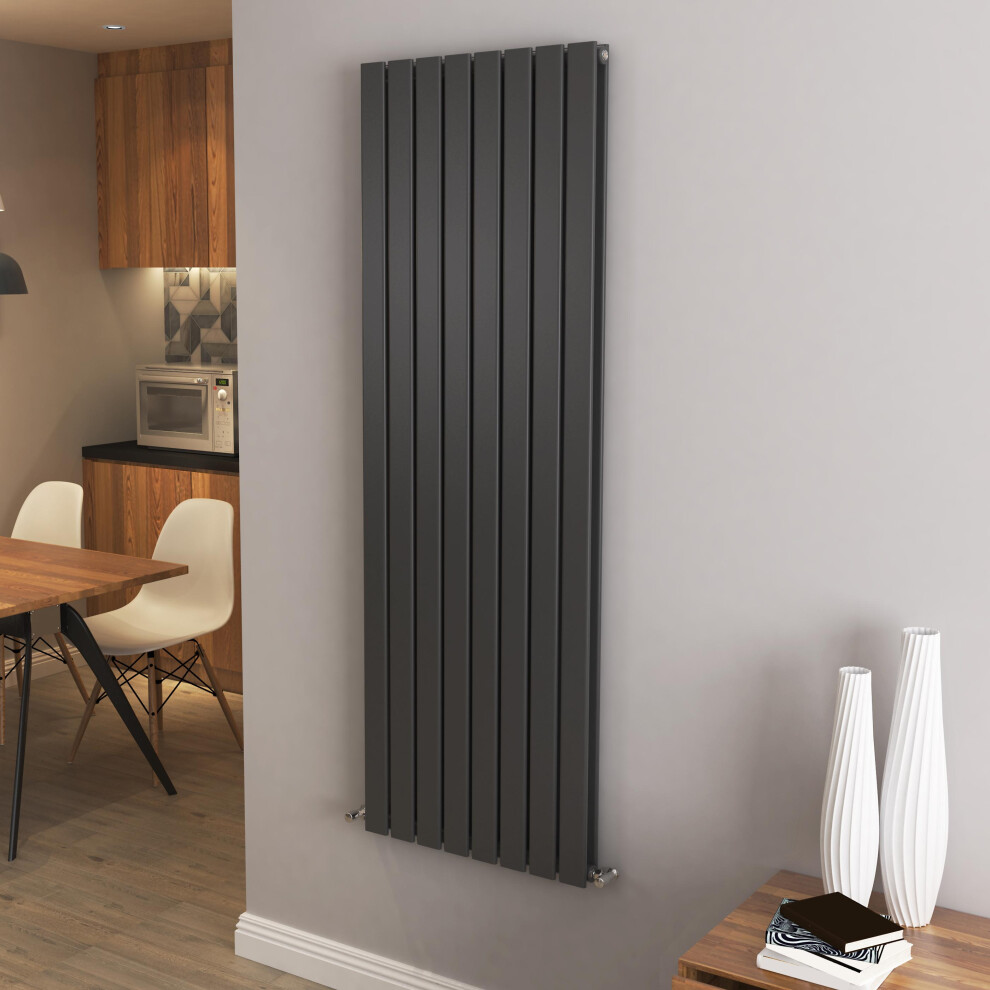 Aica (1600X544mm Double) Vertical Flat Radiator Anthracite All Sizes
