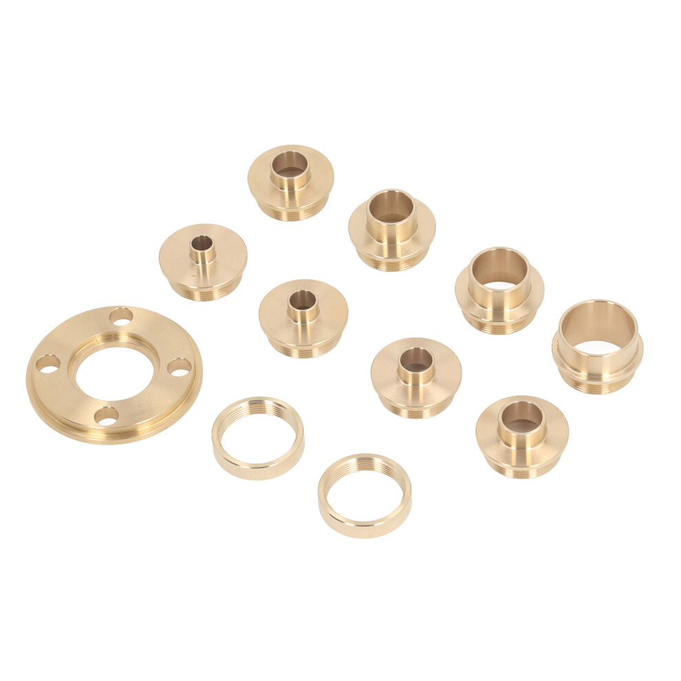11Pcs Brass Router Template Guide Bushing Set 10-30Mm For Woodworking 9351337472789