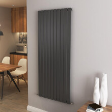 (1600x680mm Single) Vertical flat radiator anthracite all sizes