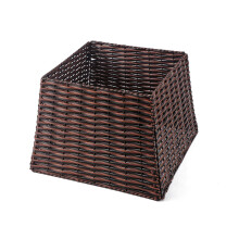 Woven Christmas Tree Skirt Artificial Rattan Material, Standard Size, Rustic Style, Compatible With Standard Tree Stands