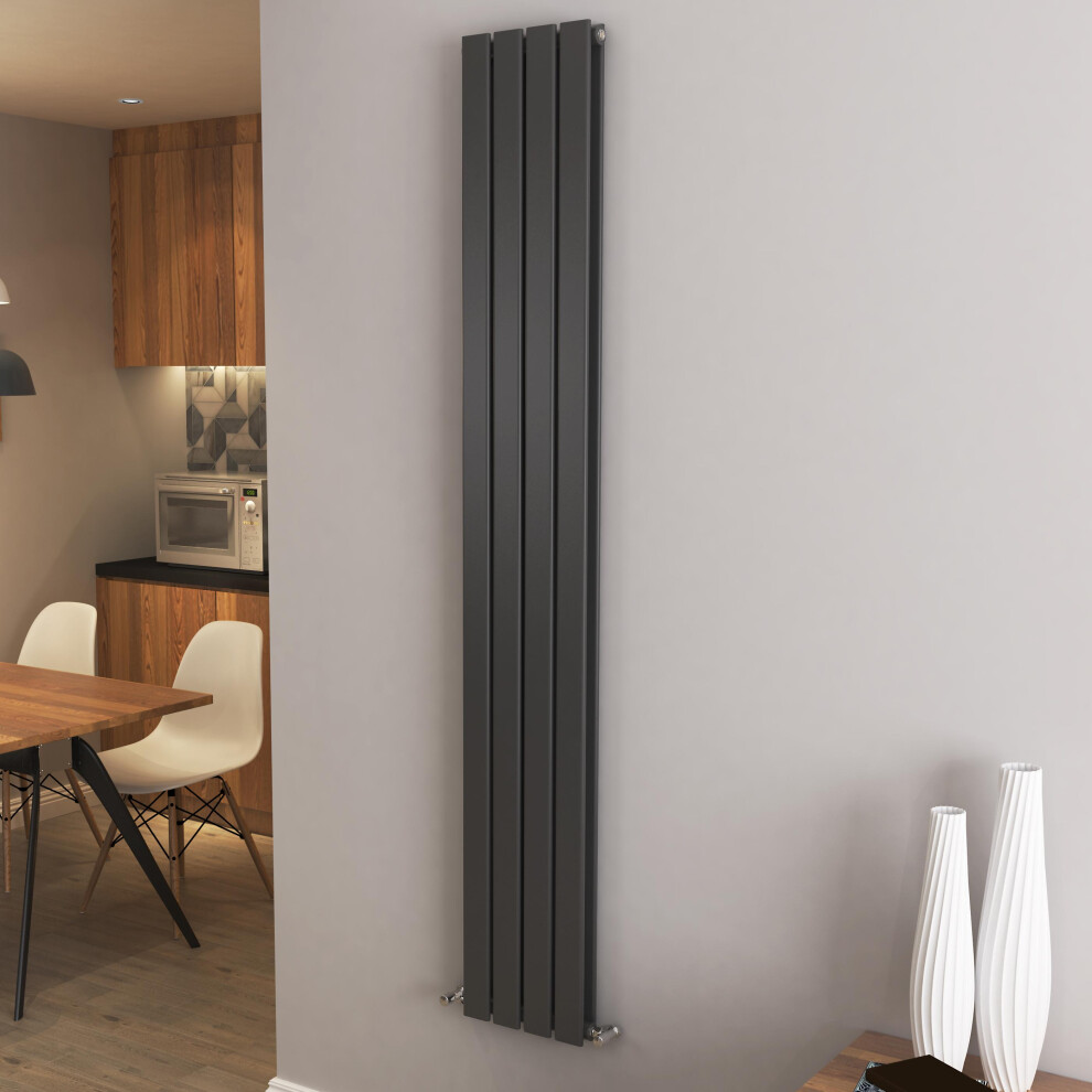 Aica (1800X272mm Double) Vertical Flat Radiator Anthracite All Sizes