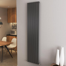 (1800x408mm Single) Vertical flat radiator anthracite all sizes