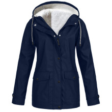 Women's Waterproof Breathable Wind Jacket Lightweight Bicycle Rain Coat Transition Jacket Blue Size L Windbreaker Parka