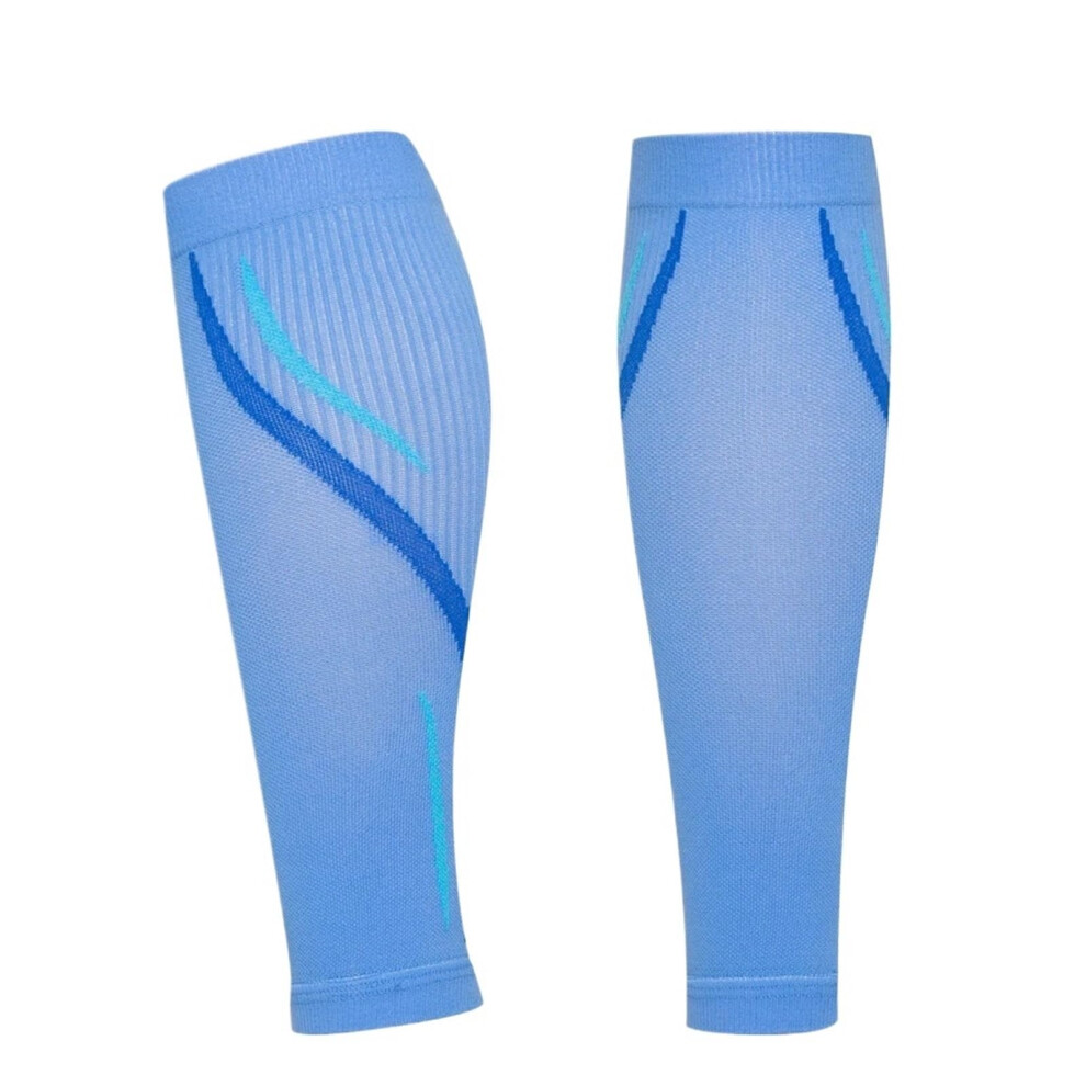 Blue Calf Compression Sleeves For Men And Women Size M For Shin Splints Running Cycling