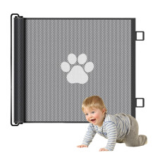 Baby Gate Retractable Mesh Pet Gate, 130x78 cm, Indoor/Outdoor Use, Doorways, Stairs, Kitchen, Fireplace