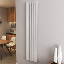 (1800x408mm Single) Vertical flat radiator white all sizes