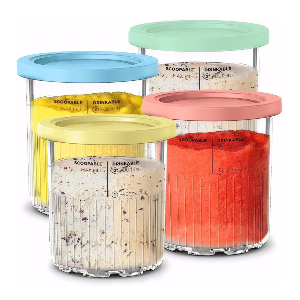 4PCS Baby Food Storage Jars 701-800ml Cream, 12.5x13.5cm