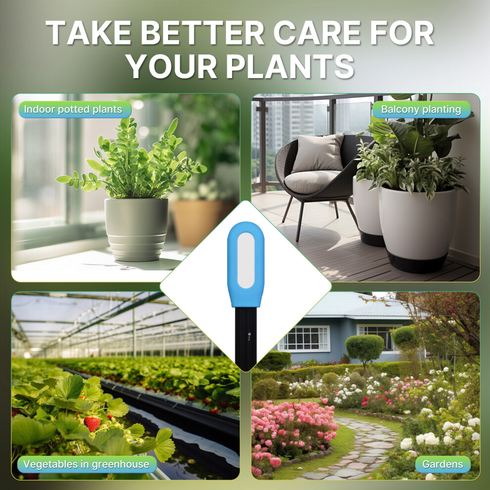 Smart Soil Moisture and Temperature Monitor BT APP 16.2x3.4x2.1cm