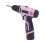 (21 Pieces) 12V Pink Electric Cordless Drill Combi Drill Set 8