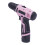 (21 Pieces) 12V Pink Electric Cordless Drill Combi Drill Set 9