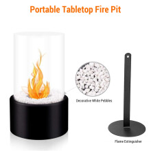 Tabletop Ethanol Fireplace 16x28cm Ventless Indoor Outdoor Fire Bowl