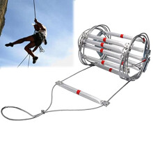 Fire Ladder Heavy-Duty Multifunctional Safety Climbing Ladder With Hooks Emergency Escape 16 Ft 5 M