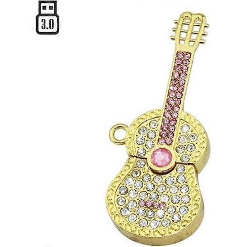 8GB metal guitar USB flash drive (gold), model 3.0 USB flash drive 1