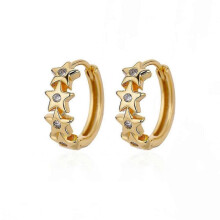 (E3126G-2) Luxury Aesthetic Rainbow Zirconia Stud Earrings for Women - Trendy Stainless Steel Hoop Drop Earrings for Girls