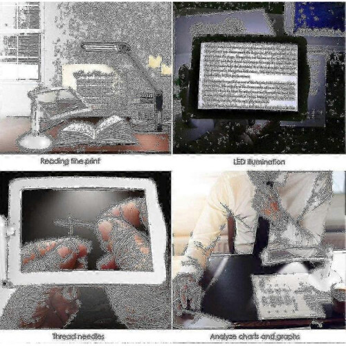 3x Rectangular Magnifying Glass with Led Light for Books, Visually Impaired, Elderly, Sewing, Jewelry, Reading 1