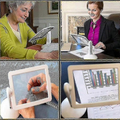 3x Rectangular Magnifying Glass with Led Light for Books, Visually Impaired, Elderly, Sewing, Jewelry, Reading 2