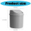(White) Modern Swing Lid Desktop Garbage Can Mini PP Plastic Trash Bin Waste Basket Container For Computer Table Countertop  White 3