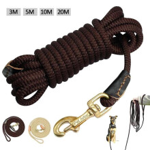 (10M(33ft), Brown) Long Dog & Horse Training Tracking Leash Lead Recall Rope Heavy Duty 3/5/10/20M