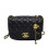 (Black) Small scented diamond crossbody bag 1
