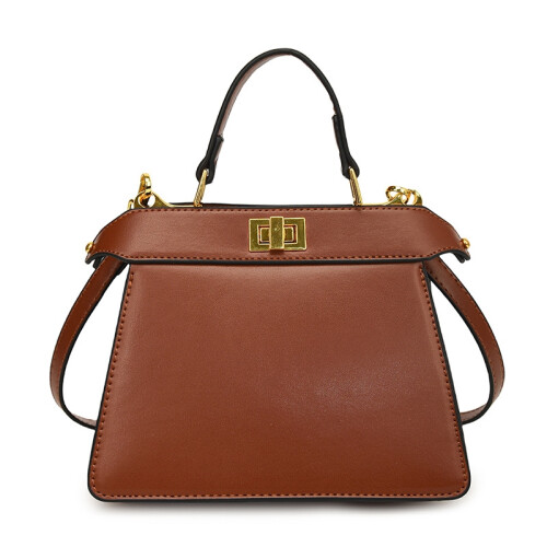 (Dark brown) Retro one-shoulder crossbody bag