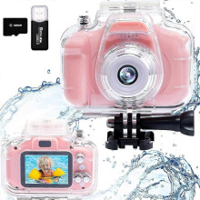 Kids Camera Underwater Digital Camera for Kids 2 Inch Ips Screen X200 Hd Kids Video Action Camera for 3-10 Year Old Girls Boys Gift