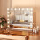 Large Hollywood Mirror Makeup 17 LED Bulbs Light Tabletop Mirror 3