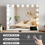 Large Hollywood Mirror Makeup 17 LED Bulbs Light Tabletop Mirror 6