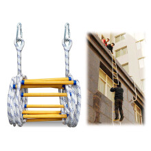 Flame-Resistant Fire Escape Ladder For 2-6-Story Buildings With Hook Carabiners 5-Meter Length Emergency Evacuation