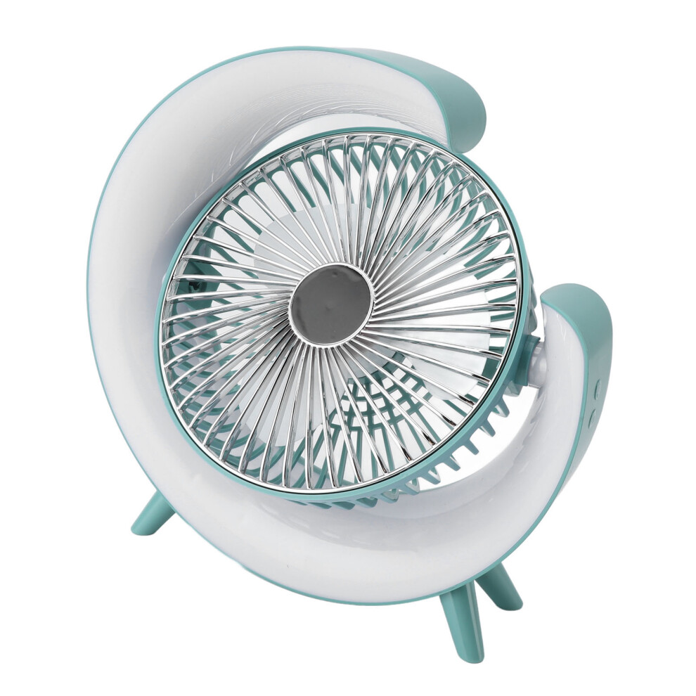Portable USB Desk Fan with 3 Speeds, 1000mAh, 23.8cm, Colorful Lights-image-OPC-PJGBW9G-NEW