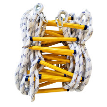 Fire Ladder Two-Story 16-Foot Emergency Ladder With Carabiners Reusable 2000 Lb Capacity 40 Ft 12 M One Color